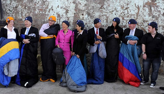 Consultants sleep rough to help London's homeless