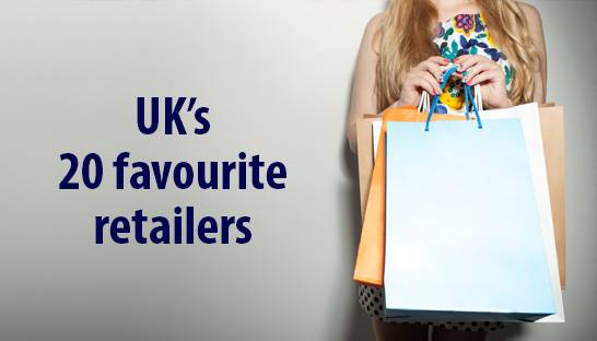 The top 20 retailers according to UK consumers