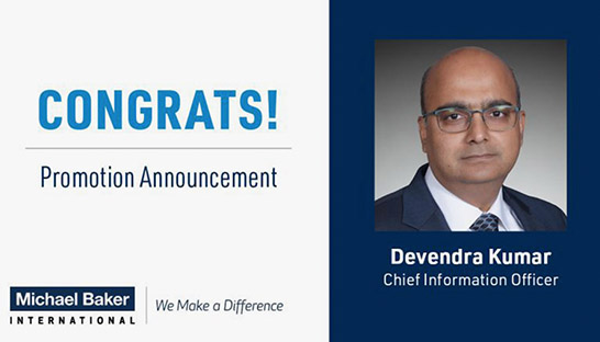 Michael Baker promotes Devendra Kumar to chief information officer